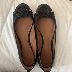 Black Leather Tory Burch Ballet Flat size 7.5 (OBO)